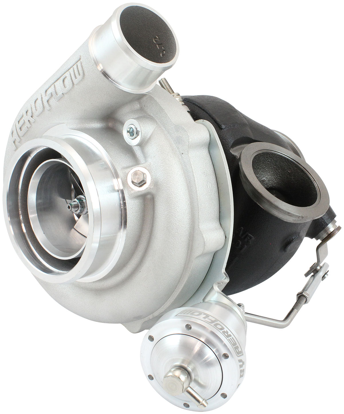 BOOSTED 6262 1.01 Turbocharger 900HP, Natural Cast Finish   Internal Wastegate, V-Band Inlet & Exhaust Flanges
