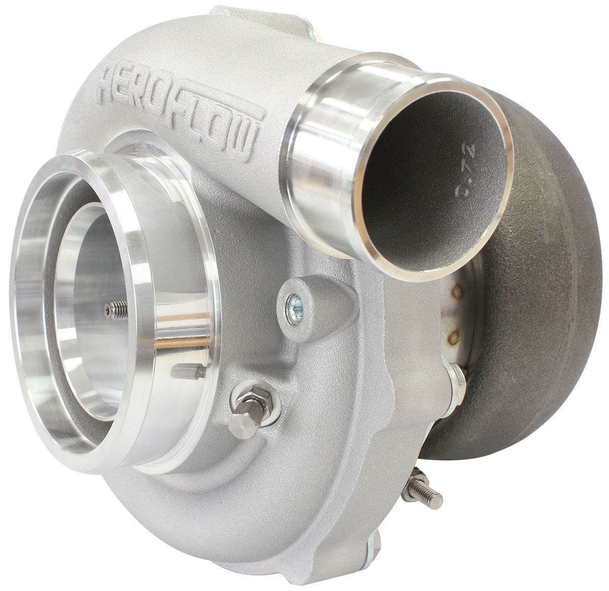 BOOSTED 6262 .83 Turbocharger 900HP, Natural Cast Finish   External Wastegate, V-Band Inlet & Exhaust Flanges