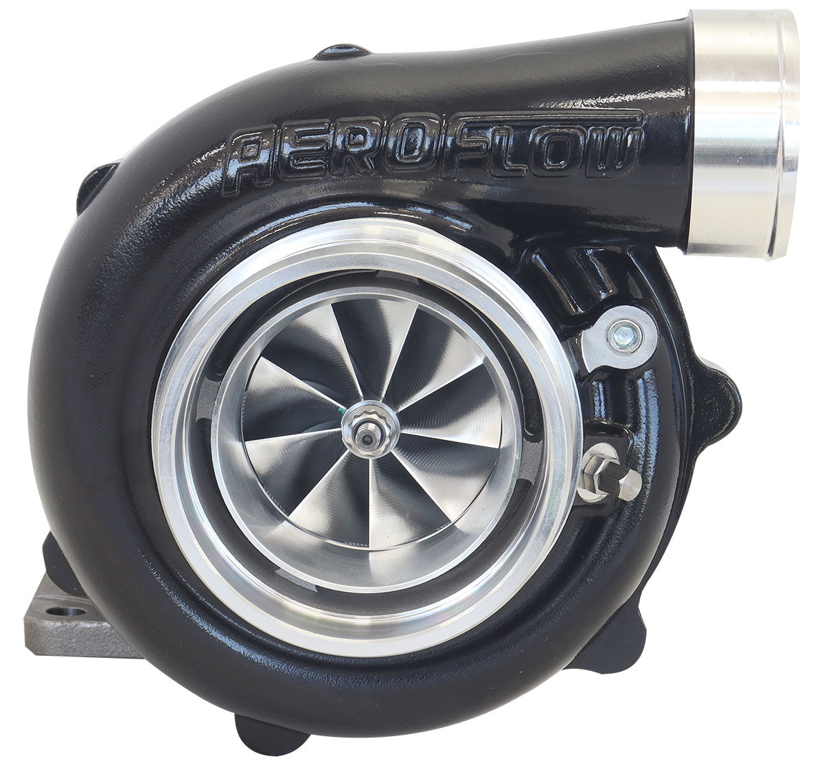 BOOSTED 6862 .82 Turbocharger 1050HP, Hi Temp Black Finish   External Wastegate, T3 Inlet Flange, V-Band Exhaust Flange
