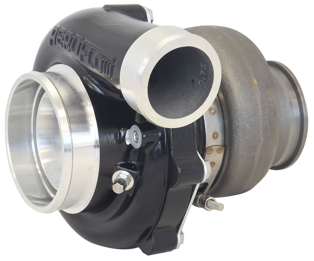 BOOSTED 6862 .82 Turbocharger 1050HP, Hi Temp Black Finish   External Wastegate, T3 Inlet Flange, V-Band Exhaust Flange