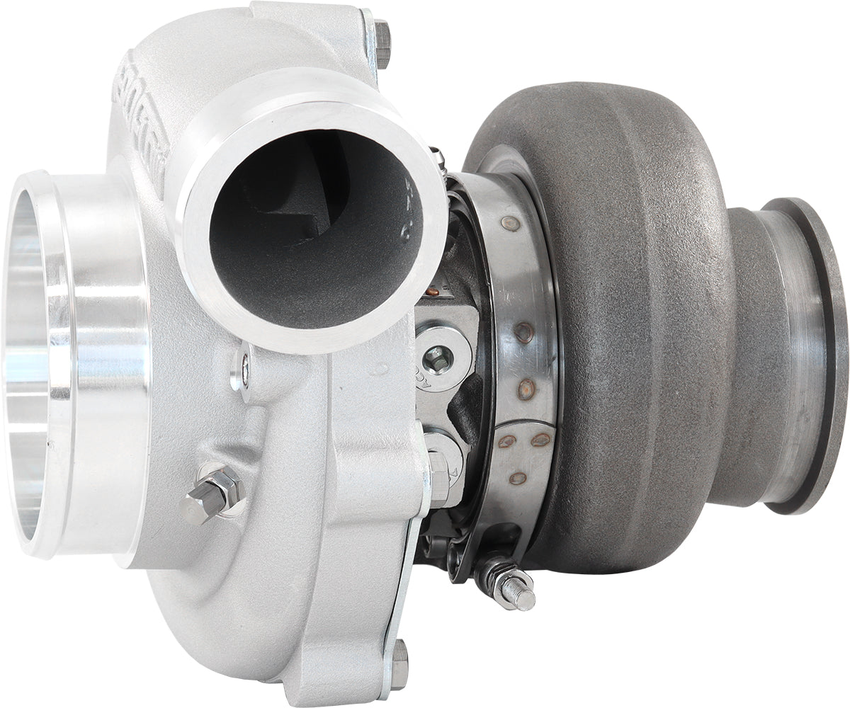 BOOSTED 6862 .82 Turbocharger 1050HP, Natural Cast Finish   External Wastegate, T3 Inlet Flange, V-Band Exhaust Flange