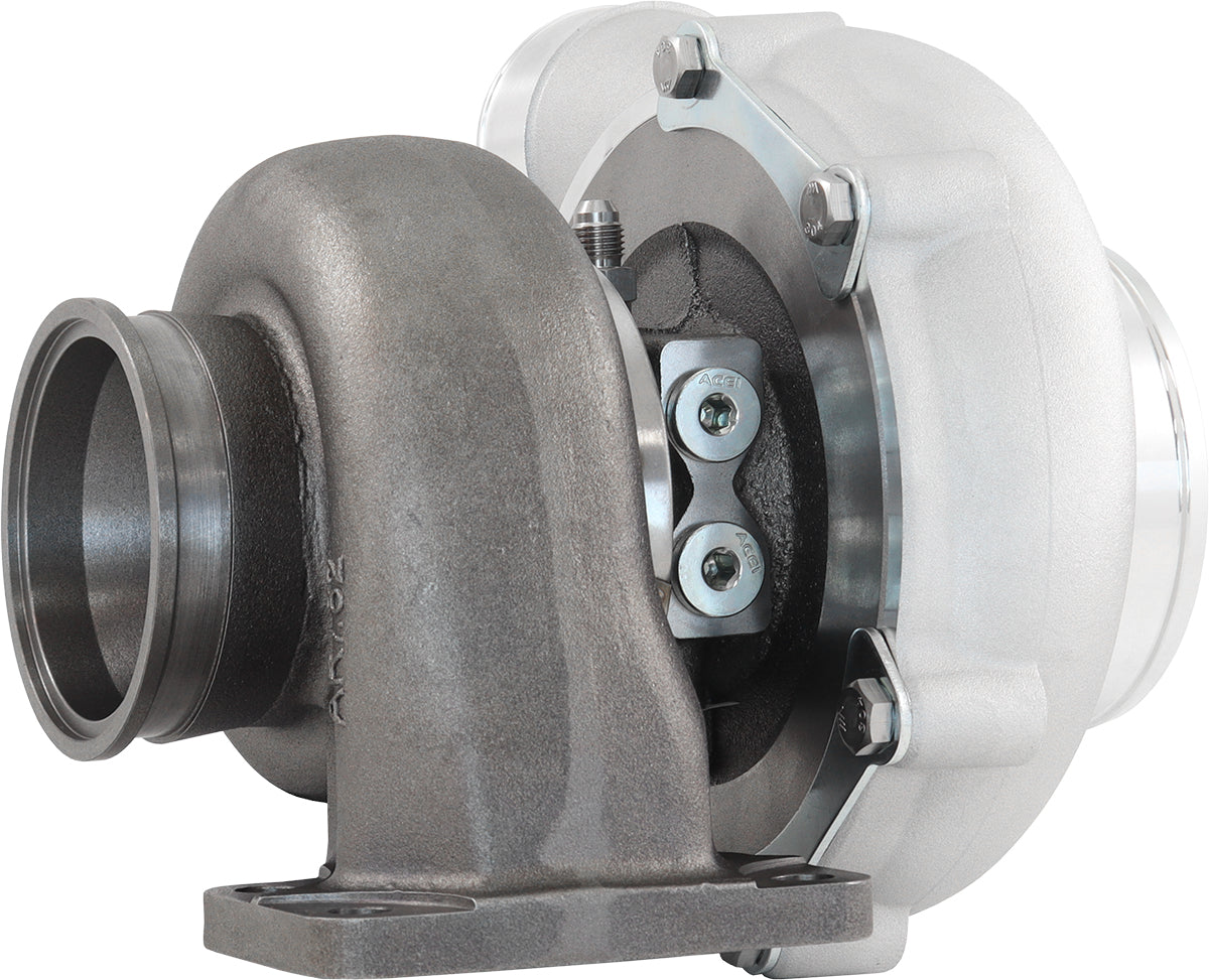 BOOSTED 6862 .82 Turbocharger 1050HP, Natural Cast Finish   External Wastegate, T3 Inlet Flange, V-Band Exhaust Flange