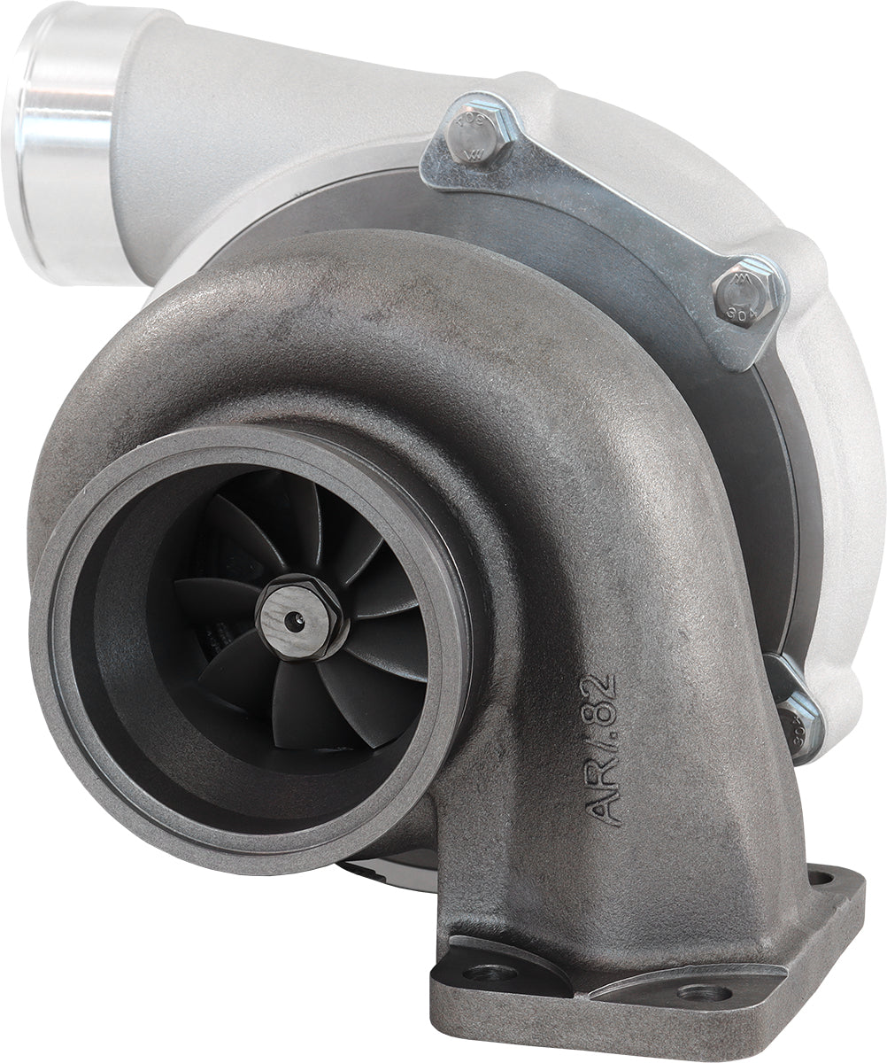 BOOSTED 6862 .82 Turbocharger 1050HP, Natural Cast Finish   External Wastegate, T3 Inlet Flange, V-Band Exhaust Flange