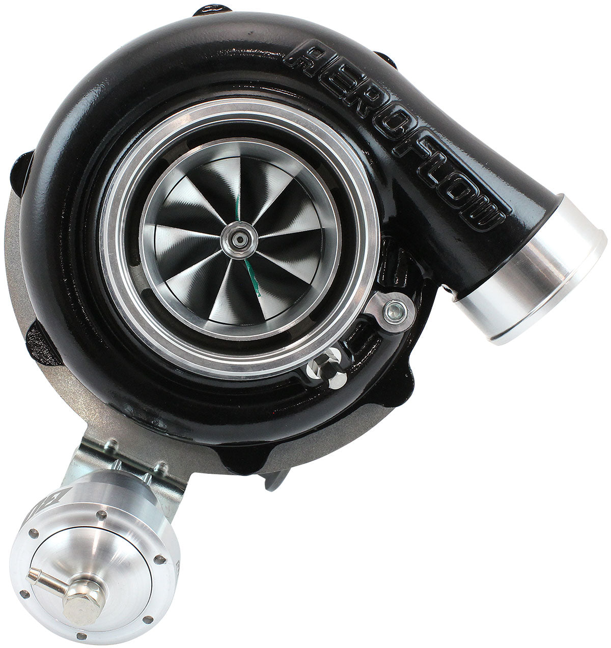 BOOSTED 6862 1.01 Turbocharger 1050HP, Hi Temp Black Finish   Internal Wastegate, V-Band Inlet & Exhaust Flanges