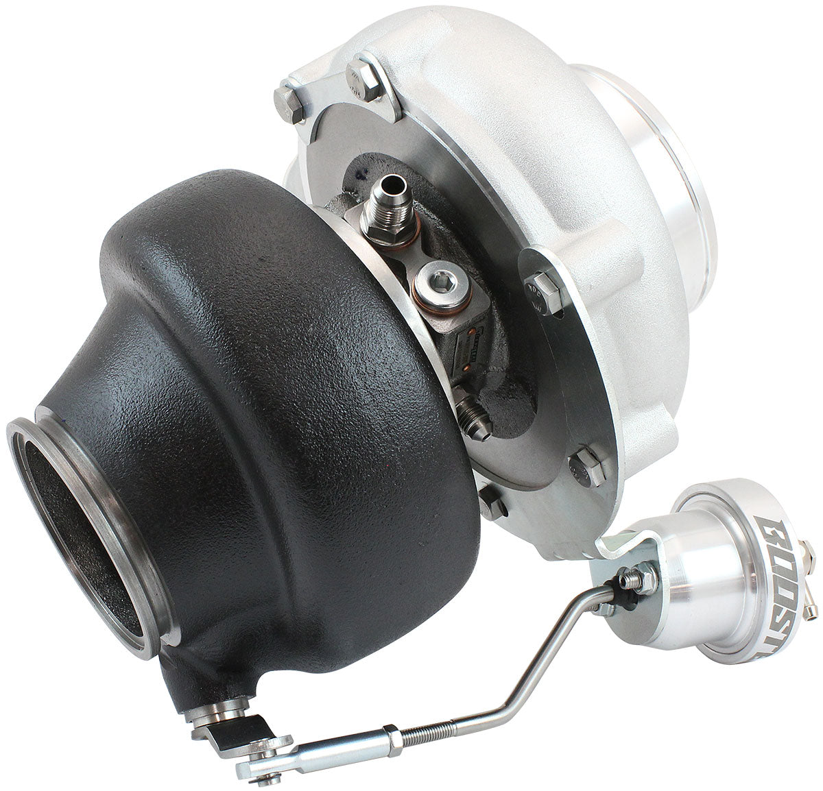BOOSTED 6862 1.01 Turbocharger 1050HP, Natural Cast Finish   Internal Wastegate, V-Band Inlet & Exhaust Flanges