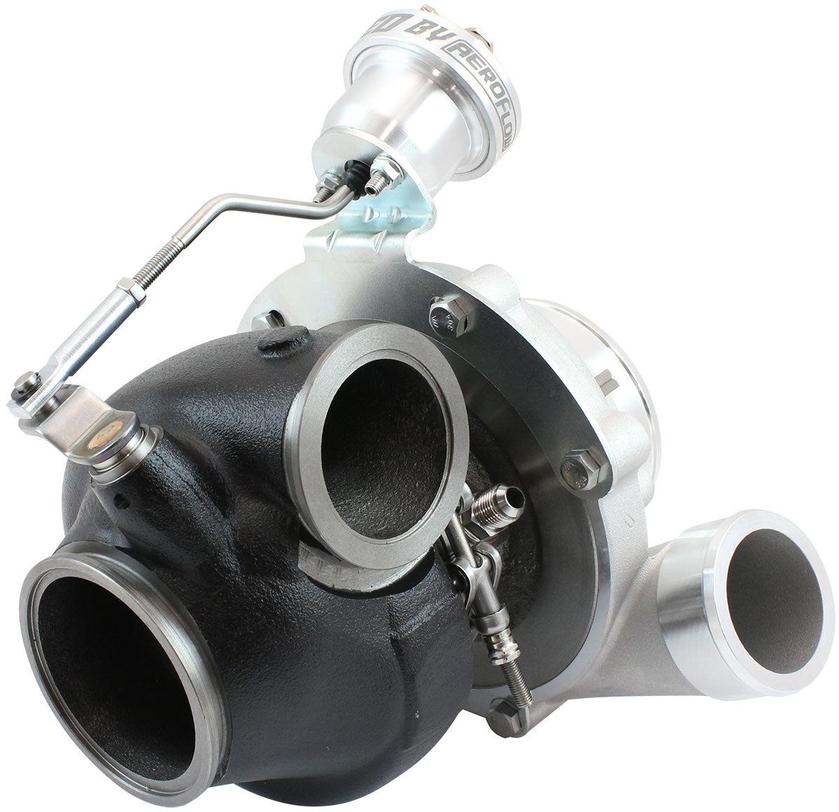BOOSTED 6862 1.01 Turbocharger 1050HP, Natural Cast Finish   Internal Wastegate, V-Band Inlet & Exhaust Flanges