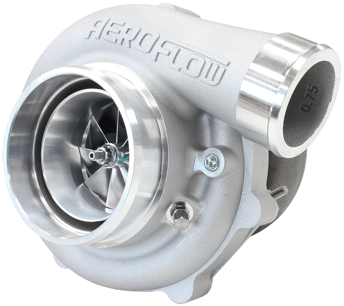 BOOSTED 6862 .83 Turbocharger 1050HP, Natural Cast Finish   External Wastegate, V-Band Inlet & Exhaust Flanges