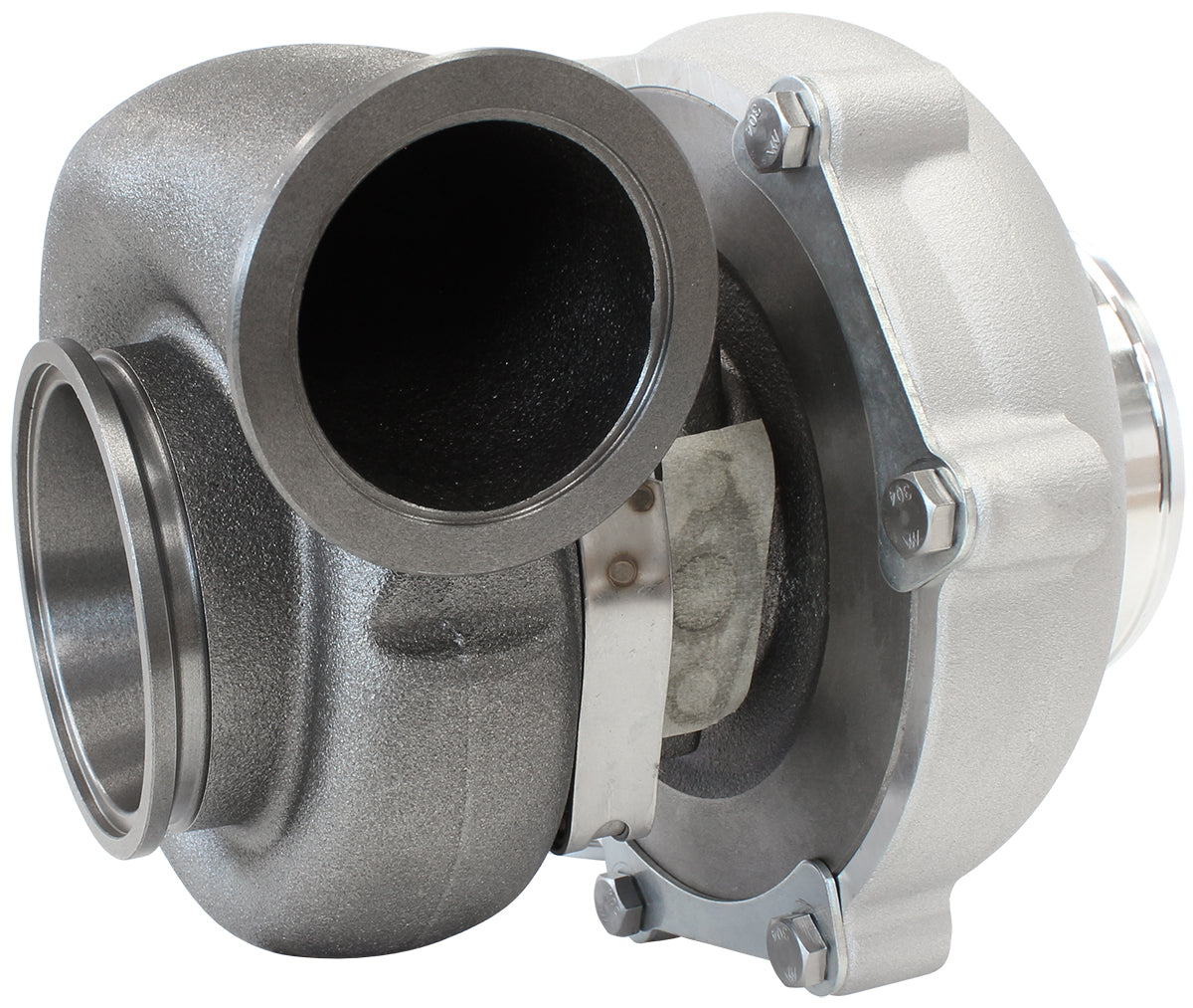 BOOSTED 6862 1.01 Turbocharger 1050HP, Natural Cast Finish   External Wastegate, V-Band Inlet & Exhaust Flanges