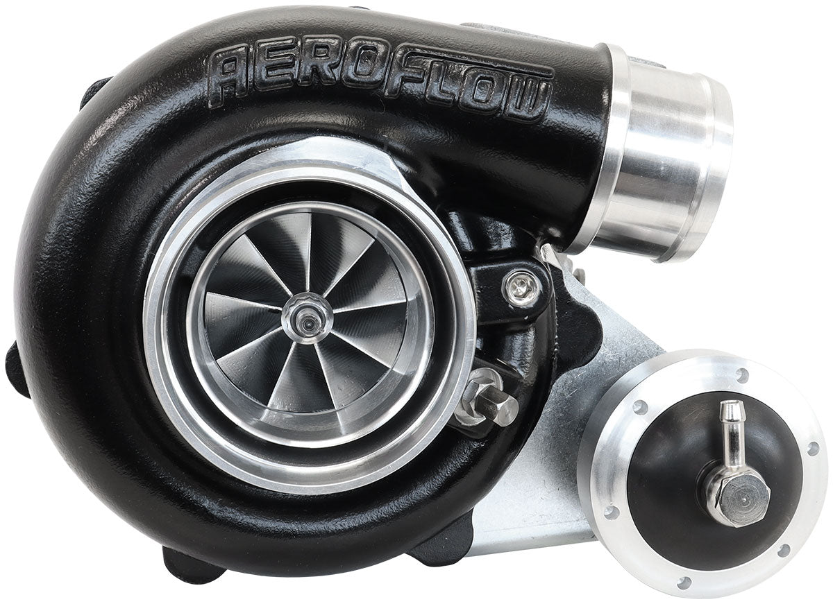 BOOSTED B5455 T3 .83 Internal Wastegate Turbocharger 660HP, Hi Temp Black Finish   T3Inlet Flange, Ford 5-Bolt Exhaust Flange