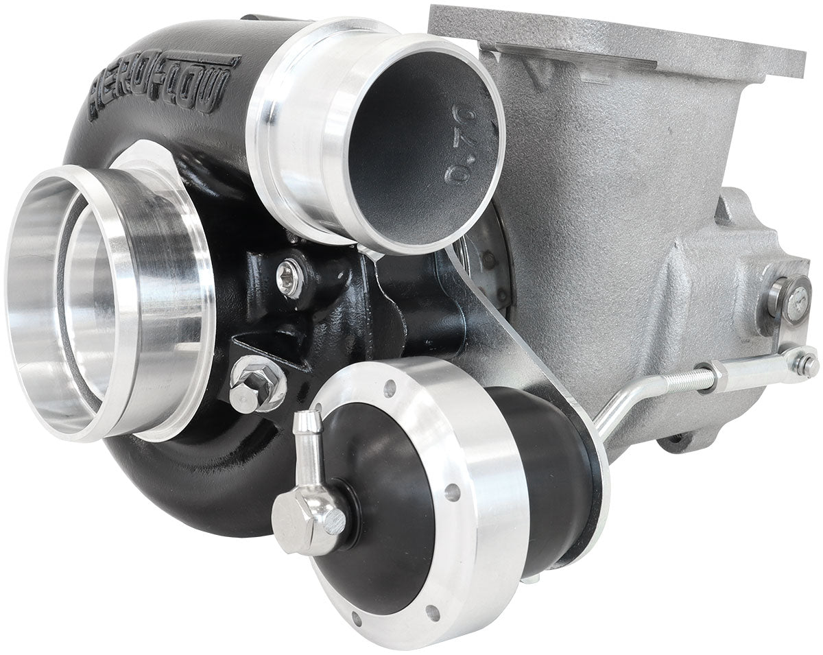 BOOSTED B5455 T3 .83 Internal Wastegate Turbocharger 660HP, Hi Temp Black Finish   T3Inlet Flange, Ford 5-Bolt Exhaust Flange