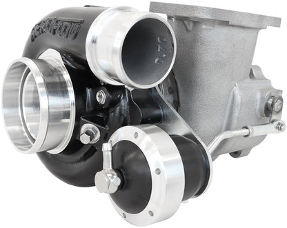 BOOSTED B5455 T3 .83 Internal Wastegate Turbocharger 660HP, Hi Temp Black Finish   T3Inlet Flange, Ford 5-Bolt Exhaust Flange
