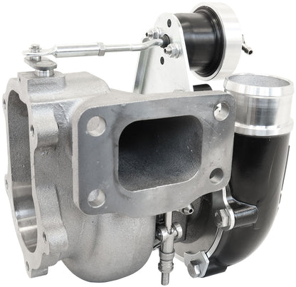 BOOSTED B5455 T3 .83 Internal Wastegate Turbocharger 660HP, Hi Temp Black Finish   T3Inlet Flange, Ford 5-Bolt Exhaust Flange