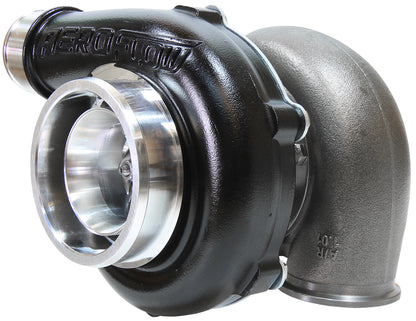 BOOSTED 5455 1.01 Reverse Rotation Turbocharger 650HP, Hi Temp Black Finish   External Wastegate, V-Band Inlet & Exhaust Flanges