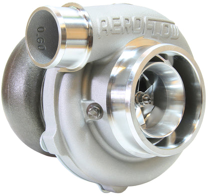BOOSTED 5455 1.01 Reverse Rotation Turbocharger 650HP, Natural Cast Finish   External Wastegate, V-Band Inlet & Exhaust Flanges
