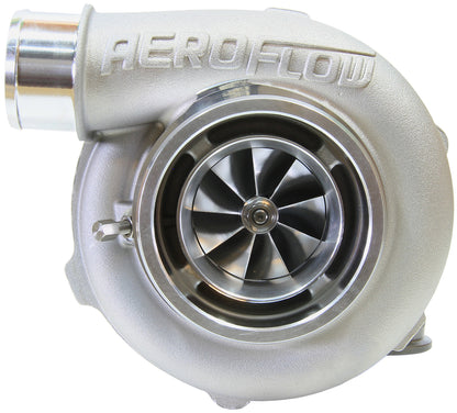 BOOSTED 5855 .83 Reverse Rotation Turbocharger 750HP, Natural Cast Finish   External Wastegate, V-Band Inlet & Exhaust Flanges