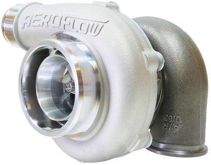 BOOSTED 5855 .83 Reverse Rotation Turbocharger 750HP, Natural Cast Finish   External Wastegate, V-Band Inlet & Exhaust Flanges