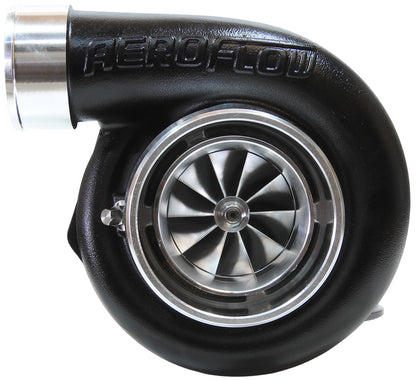 BOOSTED 6662 .83 Reverse Rotation Turbocharger 900HP, Hi Temp Black Finish   External Wastegate, V-Band Inlet & Exhaust Flanges