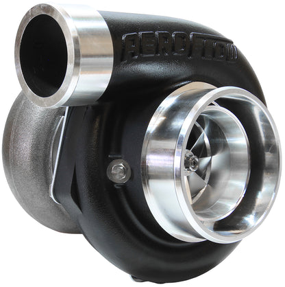 BOOSTED 6662 .83 Reverse Rotation Turbocharger 900HP, Hi Temp Black Finish   External Wastegate, V-Band Inlet & Exhaust Flanges
