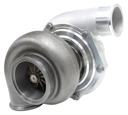 BOOSTED 6662 .83 Reverse Rotation Turbocharger 900HP, Natural Cast Finish   External Wastegate, V-Band Inlet & Exhaust Flanges