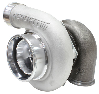 BOOSTED 6662 .83 Reverse Rotation Turbocharger 900HP, Natural Cast Finish   External Wastegate, V-Band Inlet & Exhaust Flanges