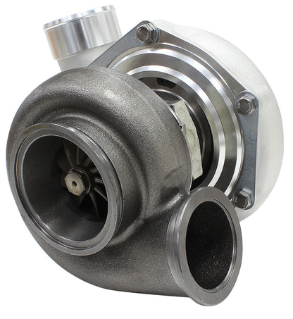 BOOSTED 6662 .83 Reverse Rotation Turbocharger 900HP, Natural Cast Finish   External Wastegate, V-Band Inlet & Exhaust Flanges