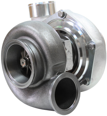 BOOSTED 6662 1.01 Reverse Rotation Turbocharger 900HP, Natural Cast Finish   External Wastegate, V-Band Inlet & Exhaust Flanges