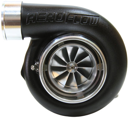 BOOSTED 6762 .83 Reverse Rotation Turbocharger 950HP, Hi Temp Black Finish   External Wastegate, V-Band Inlet & Exhaust Flanges