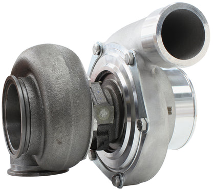 BOOSTED 6762 .83 Reverse Rotation Turbocharger 950HP, Natural Cast Finish   External Wastegate, V-Band Inlet & Exhaust Flanges