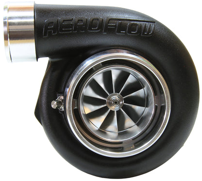 BOOSTED 6762 1.01 Reverse Rotation Turbocharger 950HP, Hi Temp Black Finish   External Wastegate, V-Band Inlet & Exhaust Flanges