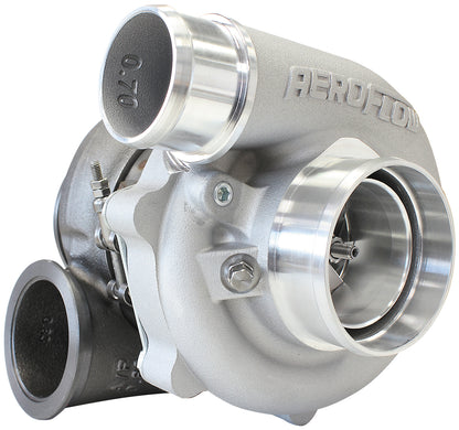 BOOSTED B5455 .83 Reverse Rotation Turbocharger 660HP, Natural Cast Finish   External Wastegate, V-Band Inlet & Exhaust Flanges