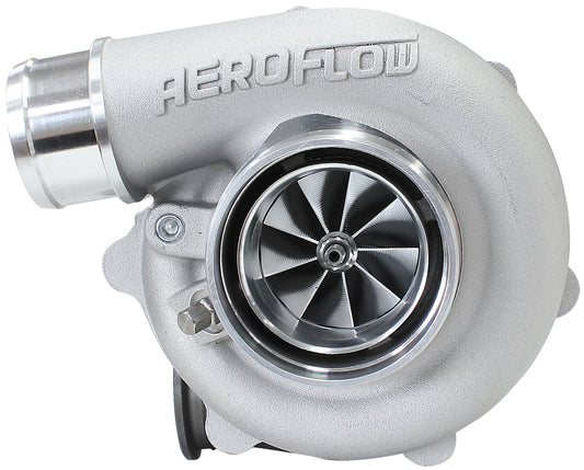 BOOSTED B5455 1.21 Reverse Rotation Turbocharger 660HP, Natural Cast Finish   External Wastegate, V-Band Inlet & Exhaust Flanges