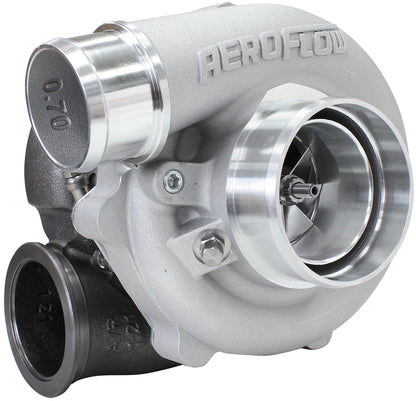 BOOSTED B5455 1.21 Reverse Rotation Turbocharger 660HP, Natural Cast Finish   External Wastegate, V-Band Inlet & Exhaust Flanges