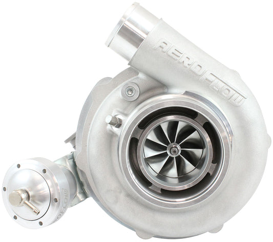 BOOSTED B5855.92 Reverse Rotation Turbocharger 770HP, Natural Cast Finish   Internal Wastegate, V-Band Inlet & Exhaust Flanges