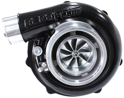 BOOSTED B5855 1.21 Reverse Rotation Turbocharger 770HP, Hi Temp Black Finish   External Wastegate, V-Band Inlet & Exhaust Flanges