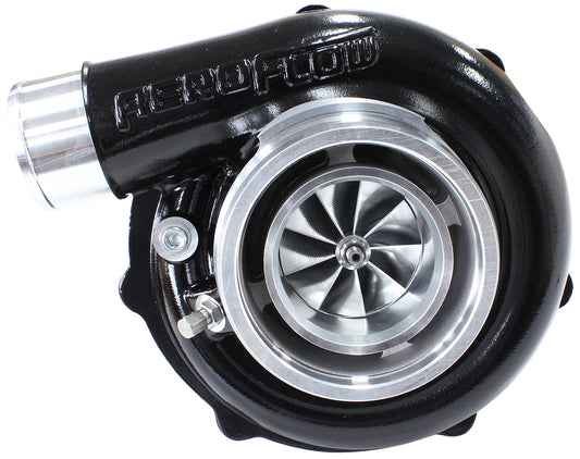 BOOSTED B5855 1.21 Reverse Rotation Turbocharger 770HP, Hi Temp Black Finish   External Wastegate, V-Band Inlet & Exhaust Flanges