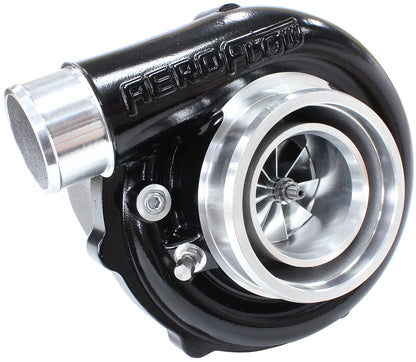 BOOSTED B5855 1.21 Reverse Rotation Turbocharger 770HP, Hi Temp Black Finish   External Wastegate, V-Band Inlet & Exhaust Flanges