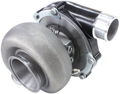 BOOSTED B5855 1.21 Reverse Rotation Turbocharger 770HP, Hi Temp Black Finish   External Wastegate, V-Band Inlet & Exhaust Flanges