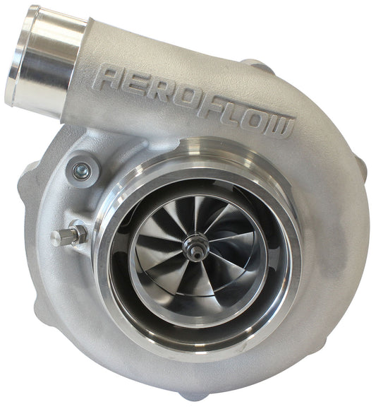 BOOSTED 6255 .83 Reverse Rotation Turbocharger 900HP, Natural Cast Finish   External Wastegate, V-Band Inlet & Exhaust Flanges
