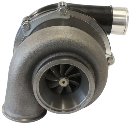 BOOSTED 6255 .83 Reverse Rotation Turbocharger 900HP, Hi Temp Black Finish   External Wastegate, V-Band Inlet & Exhaust Flanges
