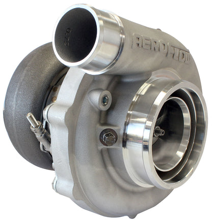 BOOSTED 6255 .83 Reverse Rotation Turbocharger 900HP, Natural Cast Finish   External Wastegate, V-Band Inlet & Exhaust Flanges