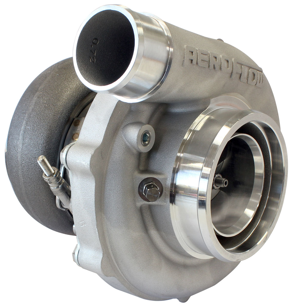 BOOSTED 6255 1.01 Reverse Rotation Turbocharger 900HP, Natural Cast Finish   External Wastegate, V-Band Inlet & Exhaust Flanges