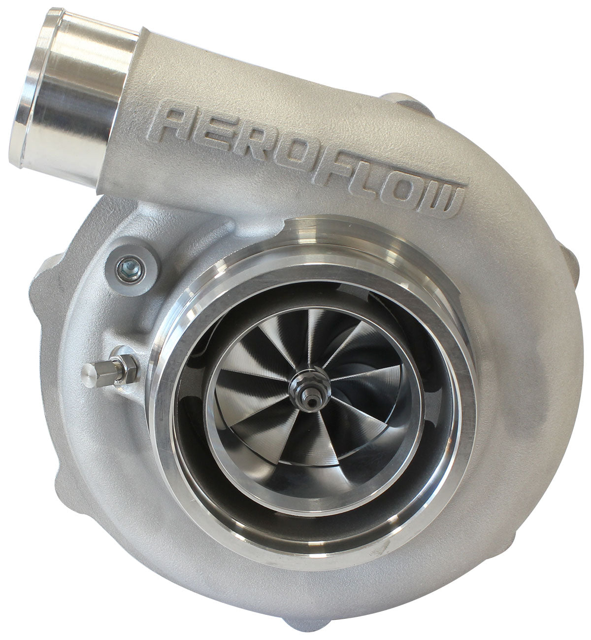 BOOSTED 6255 1.21 Reverse Rotation Turbocharger 900HP, Natural Cast Finish   External Wastegate, V-Band Inlet & Exhaust Flanges