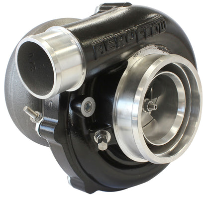 BOOSTED 6255 1.21 Reverse Rotation Turbocharger 900HP, Hi Temp Black Finish   External Wastegate, V-Band Inlet & Exhaust Flanges