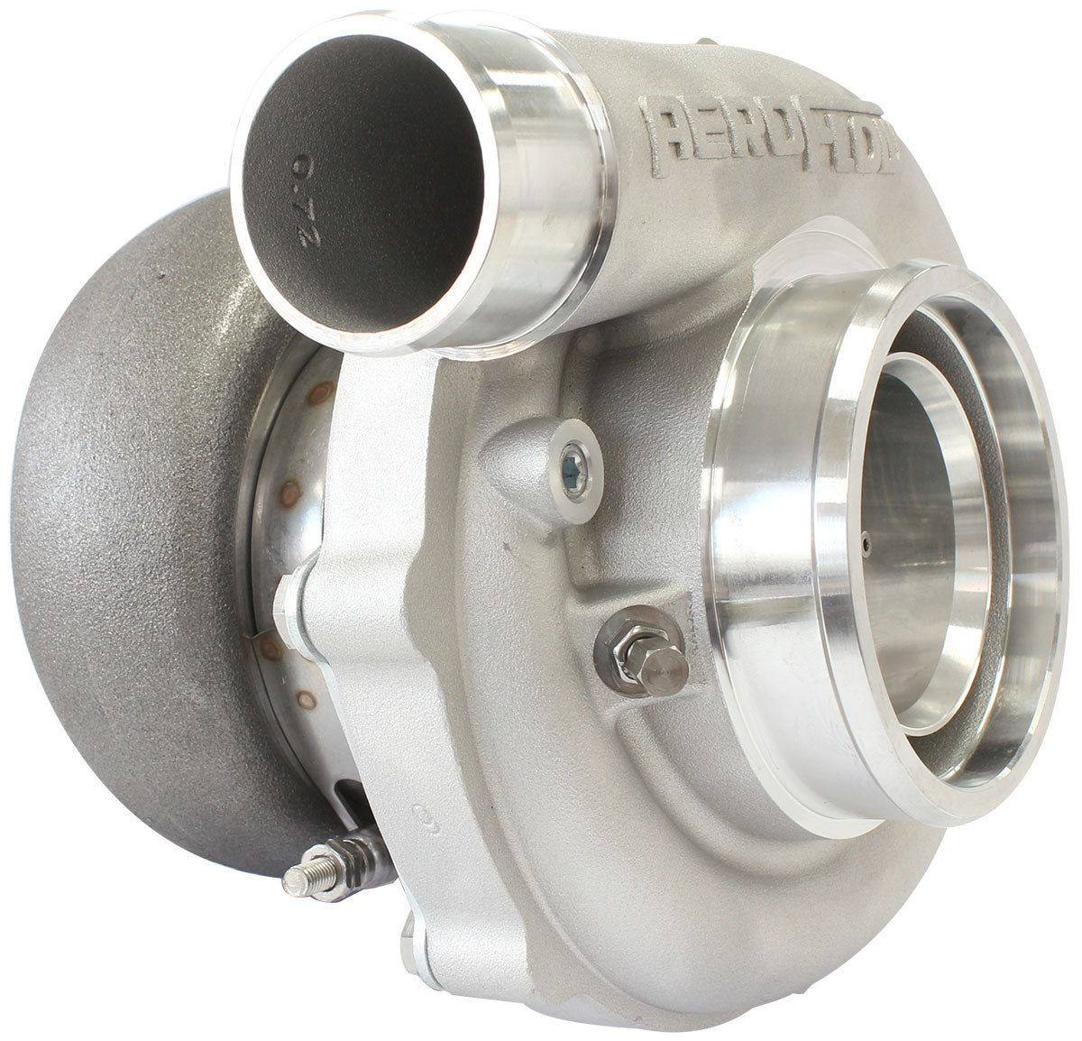 BOOSTED 6262 1.01 Reverse Rotation Turbocharger 900HP, Natural Cast Finish   External Wastegate, V-Band Inlet & Exhaust Flanges