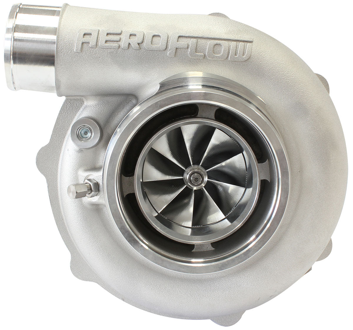 BOOSTED 6262 1.21 Reverse Rotation Turbocharger 900HP, Natural Cast Finish   External Wastegate, V-Band Inlet & Exhaust Flanges
