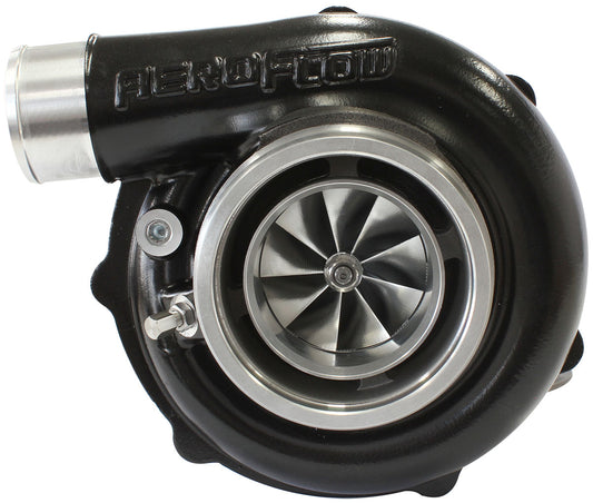 BOOSTED 6262 1.21 Reverse Rotation Turbocharger 900HP, Hi Temp Black Finish   External Wastegate, V-Band Inlet & Exhaust Flanges