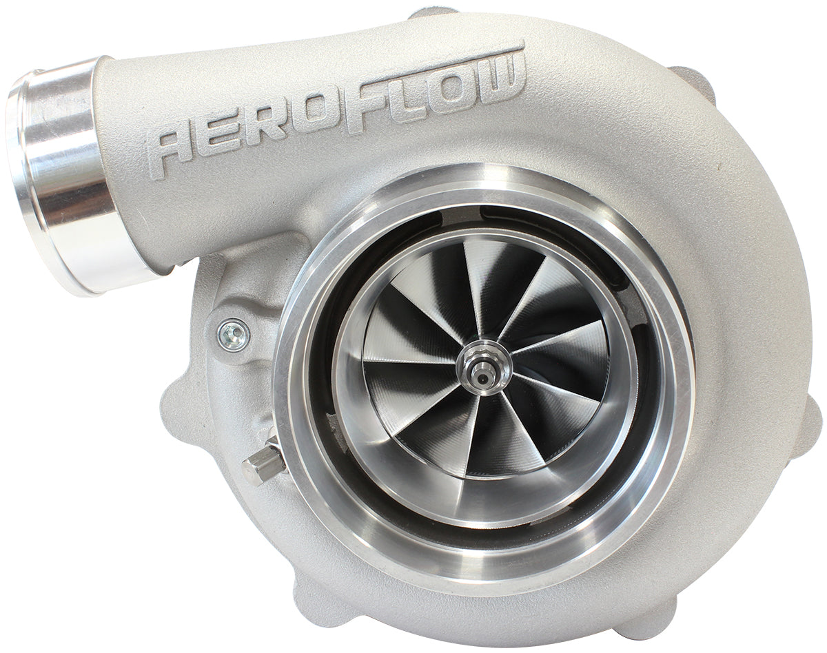 BOOSTED 6862 .83 Reverse Rotation Turbocharger 1050HP, Natural Cast Finish   External Wastegate, V-Band Inlet & Exhaust Flanges