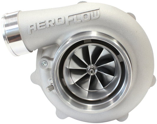 BOOSTED 6862 .83 Reverse Rotation Turbocharger 1050HP, Natural Cast Finish   External Wastegate, V-Band Inlet & Exhaust Flanges