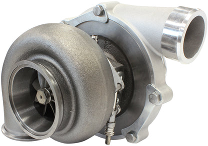 BOOSTED 6862 .83 Reverse Rotation Turbocharger 1050HP, Natural Cast Finish   External Wastegate, V-Band Inlet & Exhaust Flanges