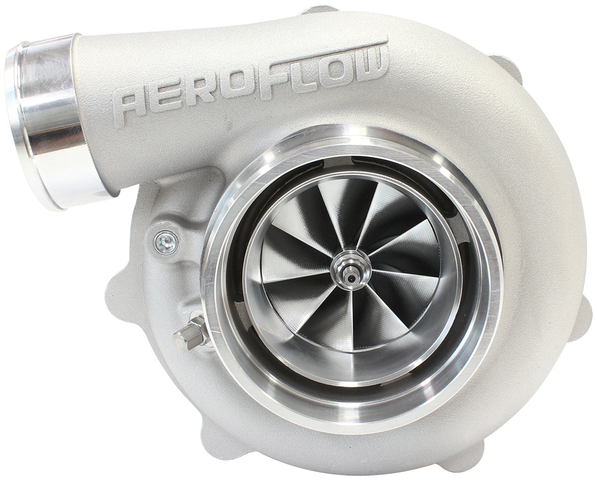 BOOSTED 6862 1.01 Reverse Rotation Turbocharger 1050HP, Natural Cast Finish   External Wastegate, V-Band Inlet & Exhaust Flanges